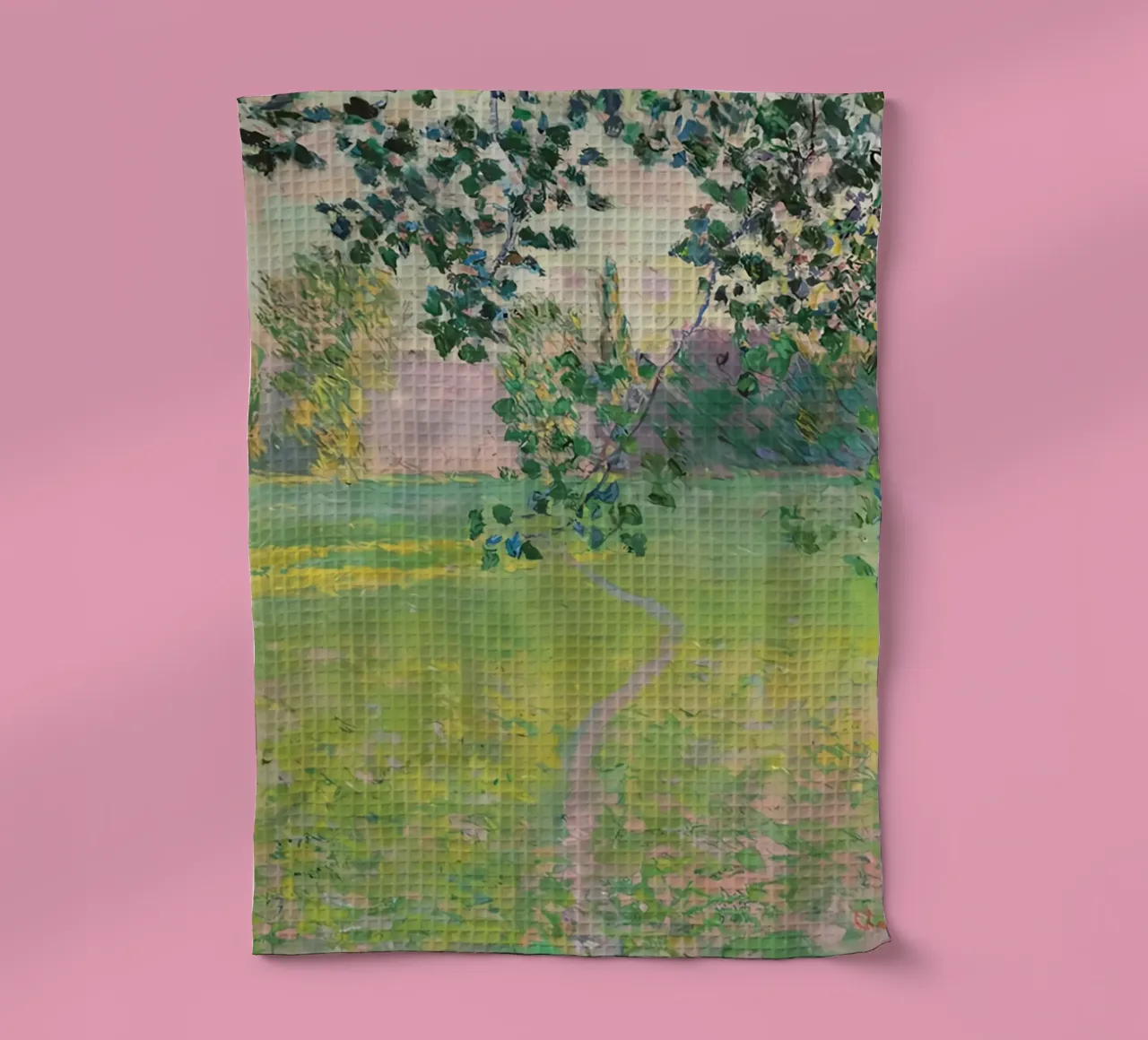 Morning Landscape - 1888 tea towel by D1 Shop