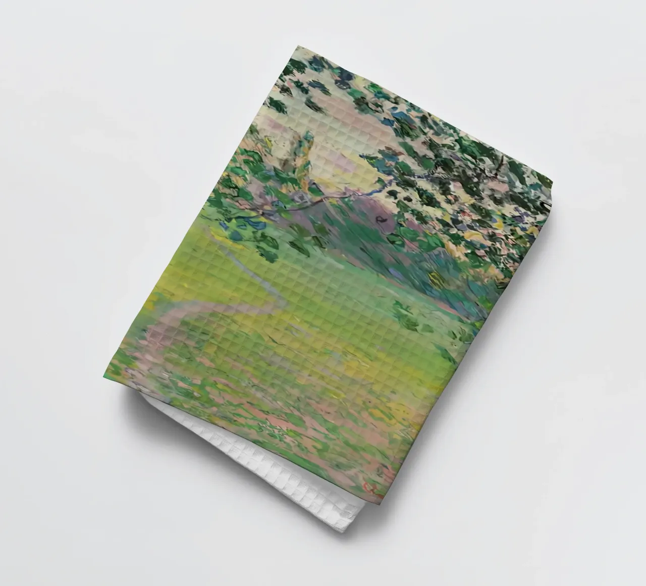 Morning Landscape - 1888 tea towel by D1 Shop