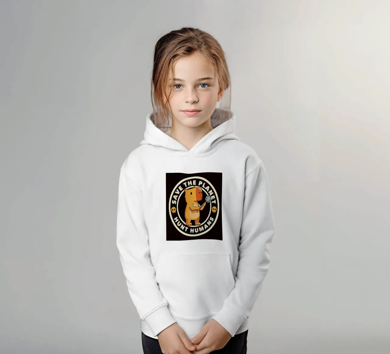 Save The Planet Hunt Humans felpa bambino con cappuccio da Tobe Fonseca