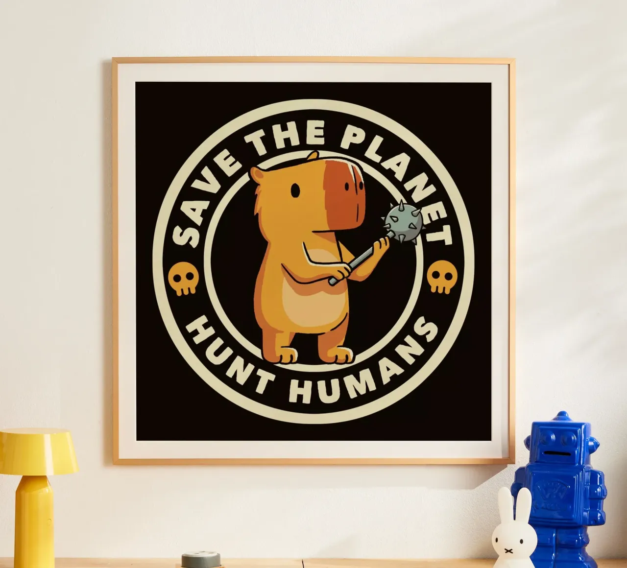 Save The Planet Hunt Humans carta hahnemühle da Tobe Fonseca
