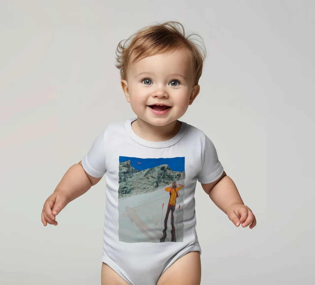 Peter Doig Sci body neonato maniche corte da Milfordwings
