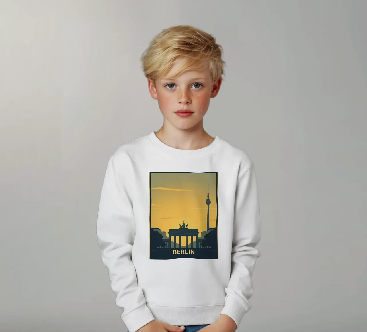 Warm Berlin -Vintage Travel sweat enfant de HicksShop