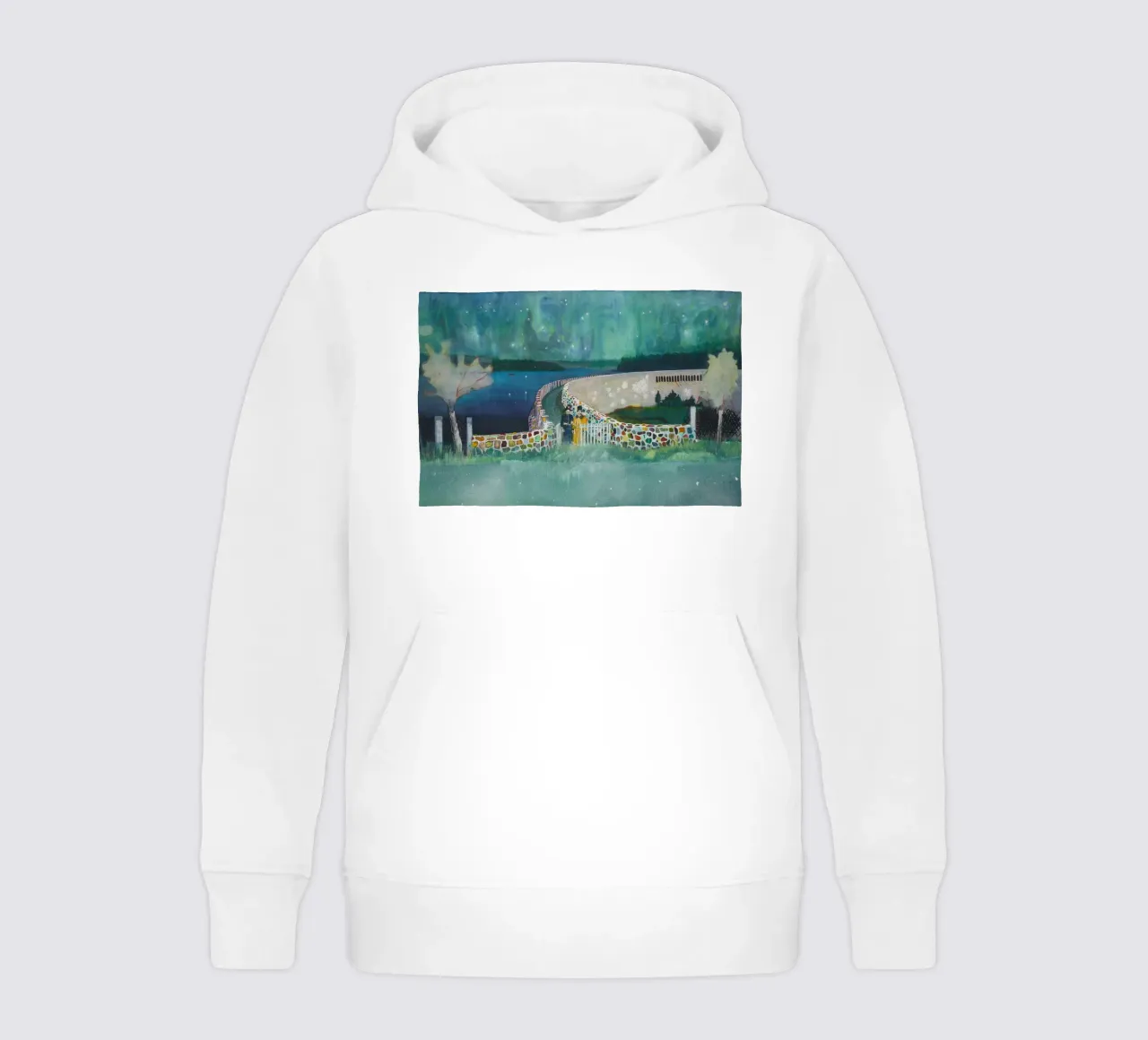 Peter Doig Due uomini felpa bambino con cappuccio da Milfordwings