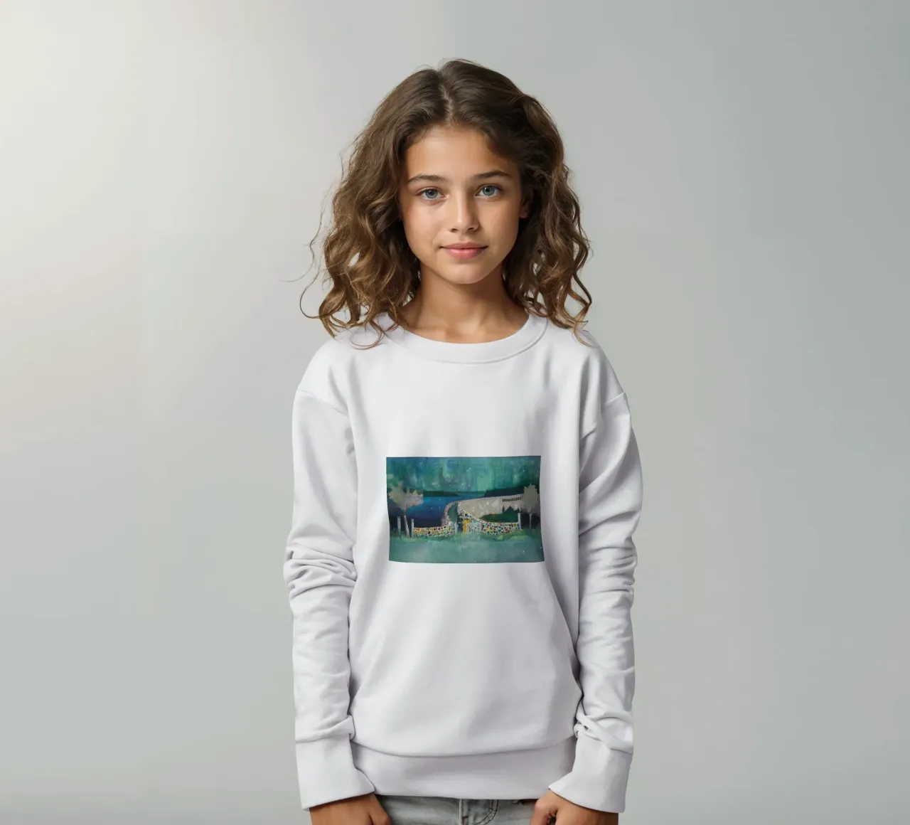 Peter Doig Due uomini felpa bambino da Milfordwings