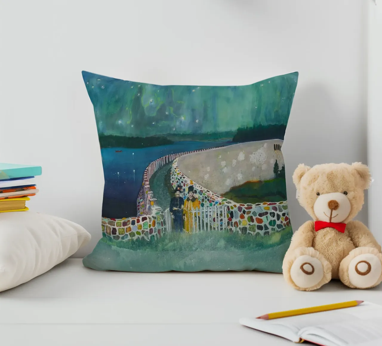 Peter Doig Due uomini cuscino da Milfordwings