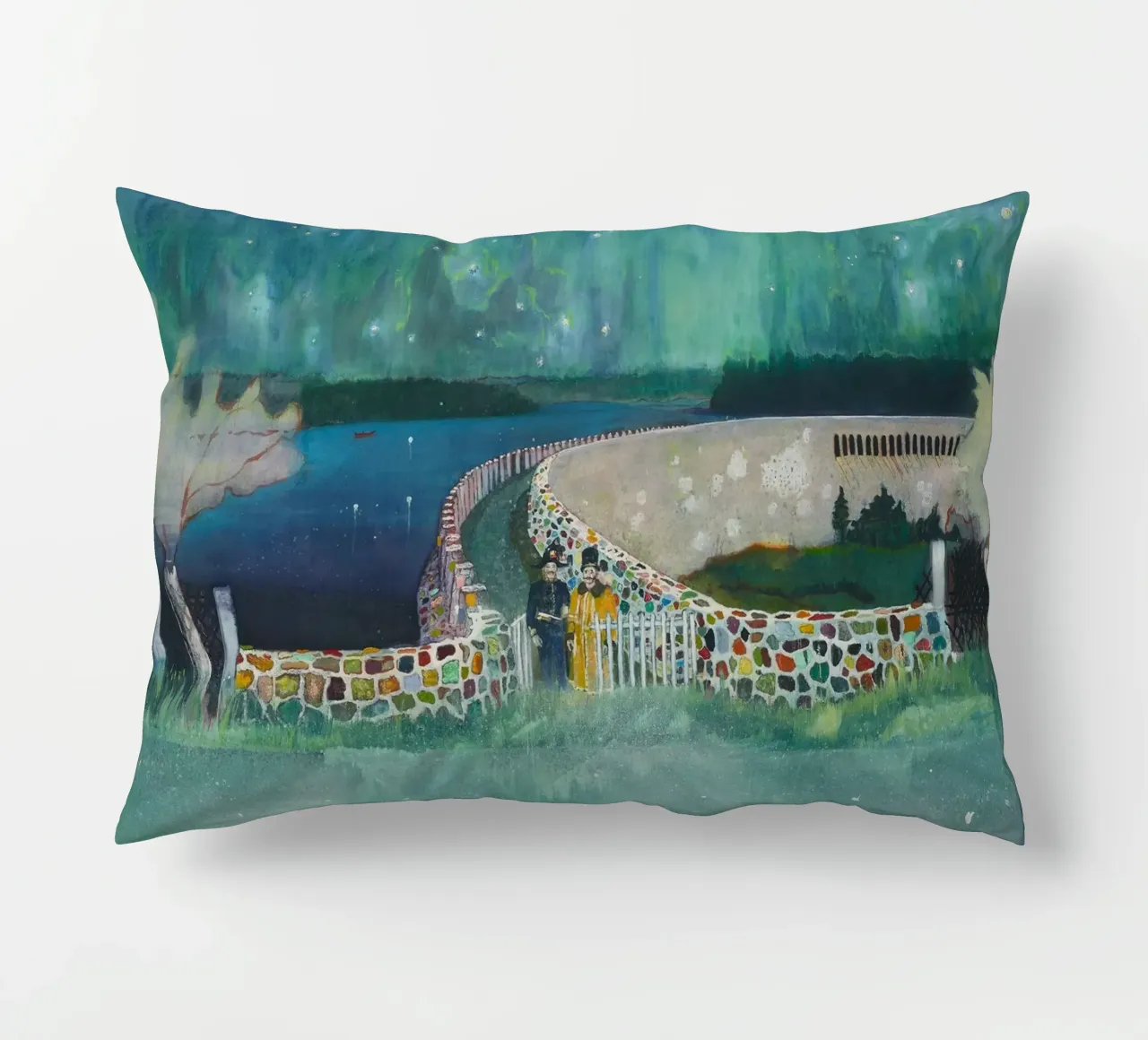 Peter Doig Due uomini cuscino da Milfordwings
