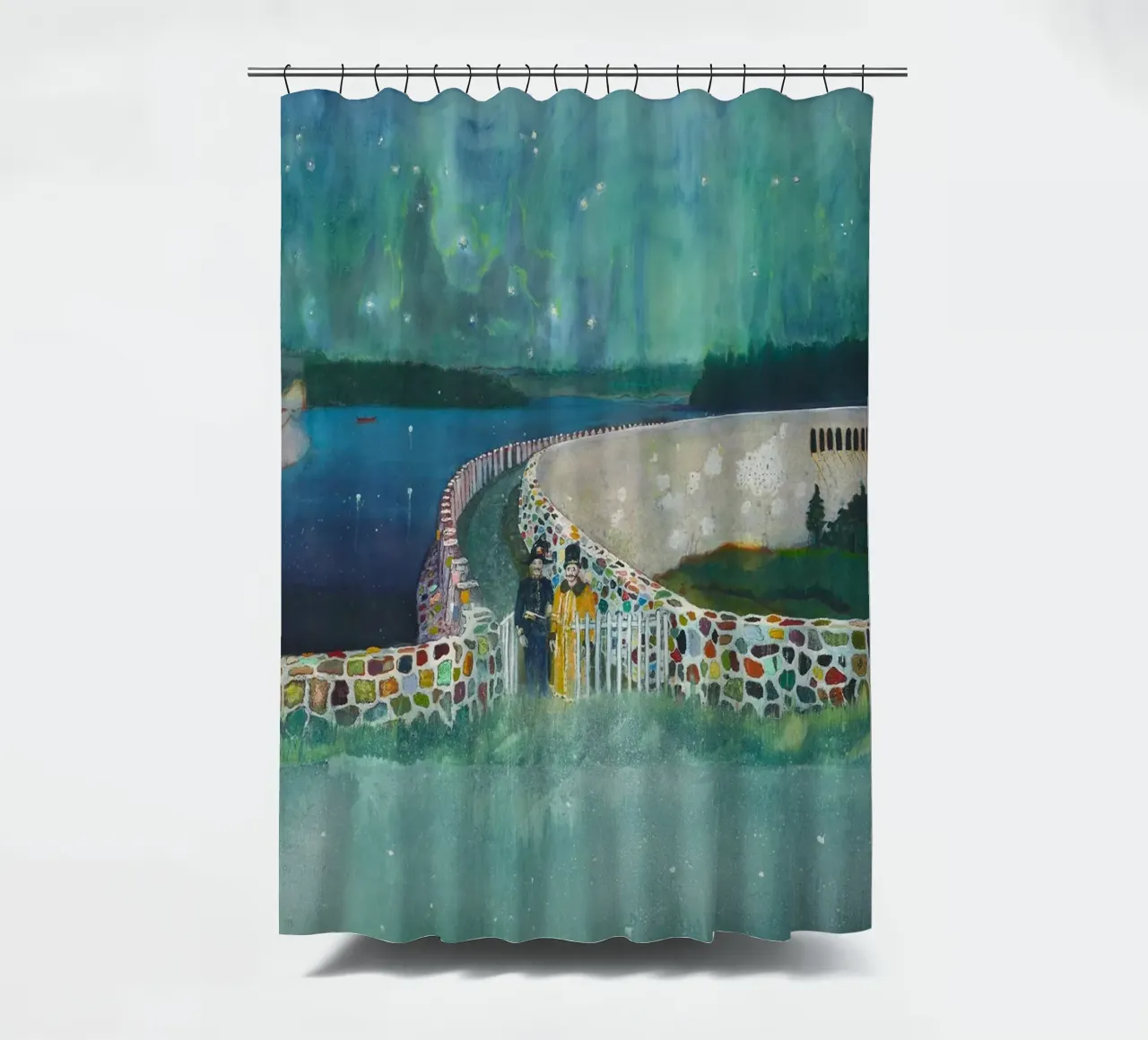 Peter Doig Due uomini tenda da doccia da Milfordwings
