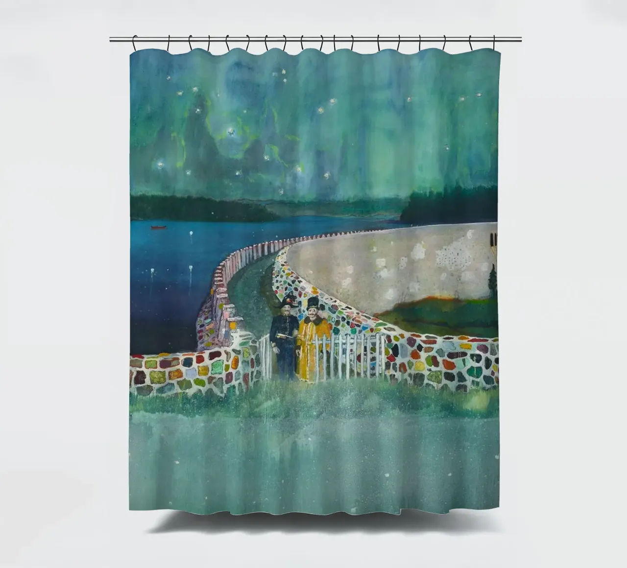 Peter Doig Due uomini tenda da doccia da Milfordwings