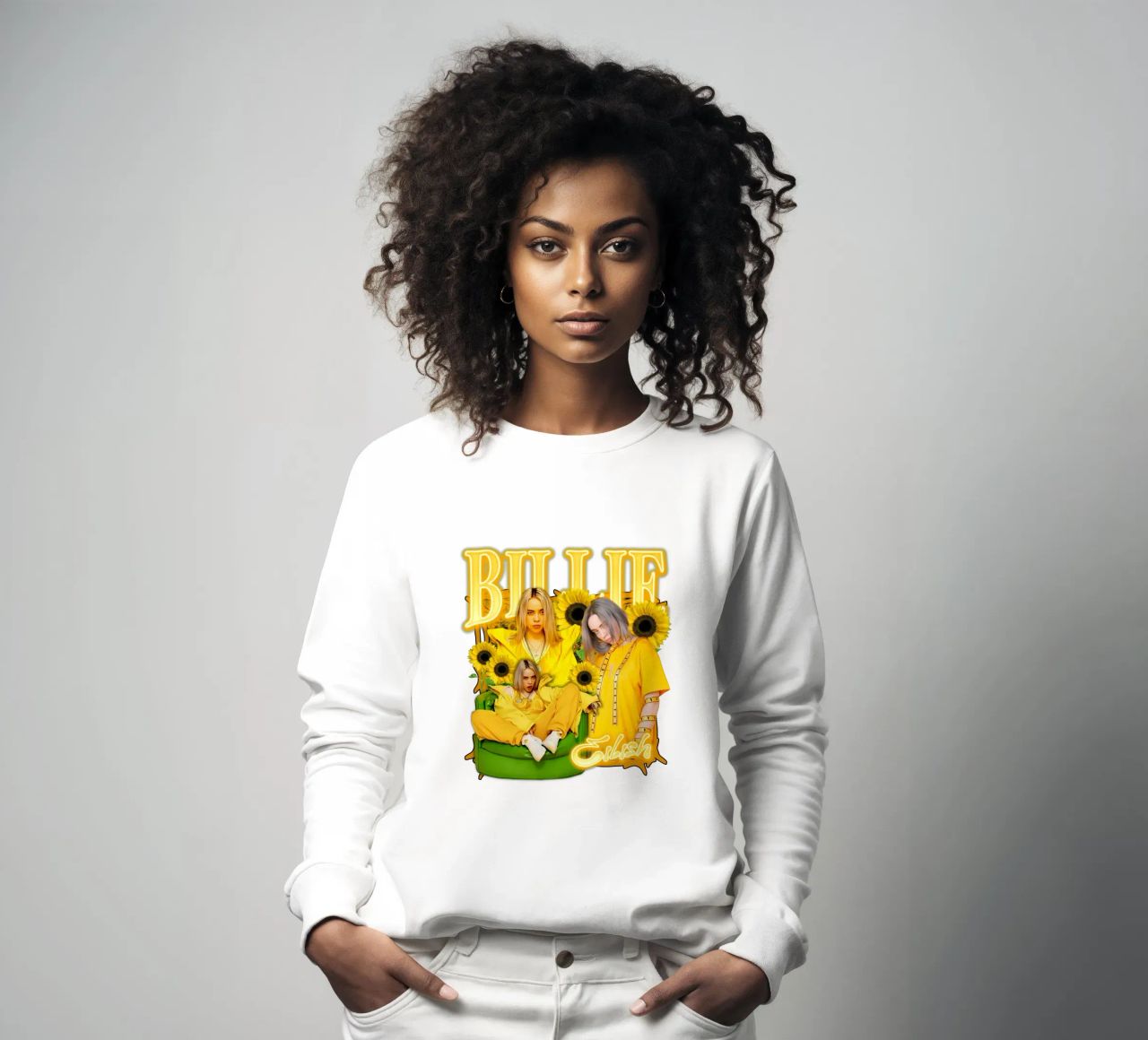 Vintage Bootleg Flowerist Billie Eilish sudadera de SlofarArt