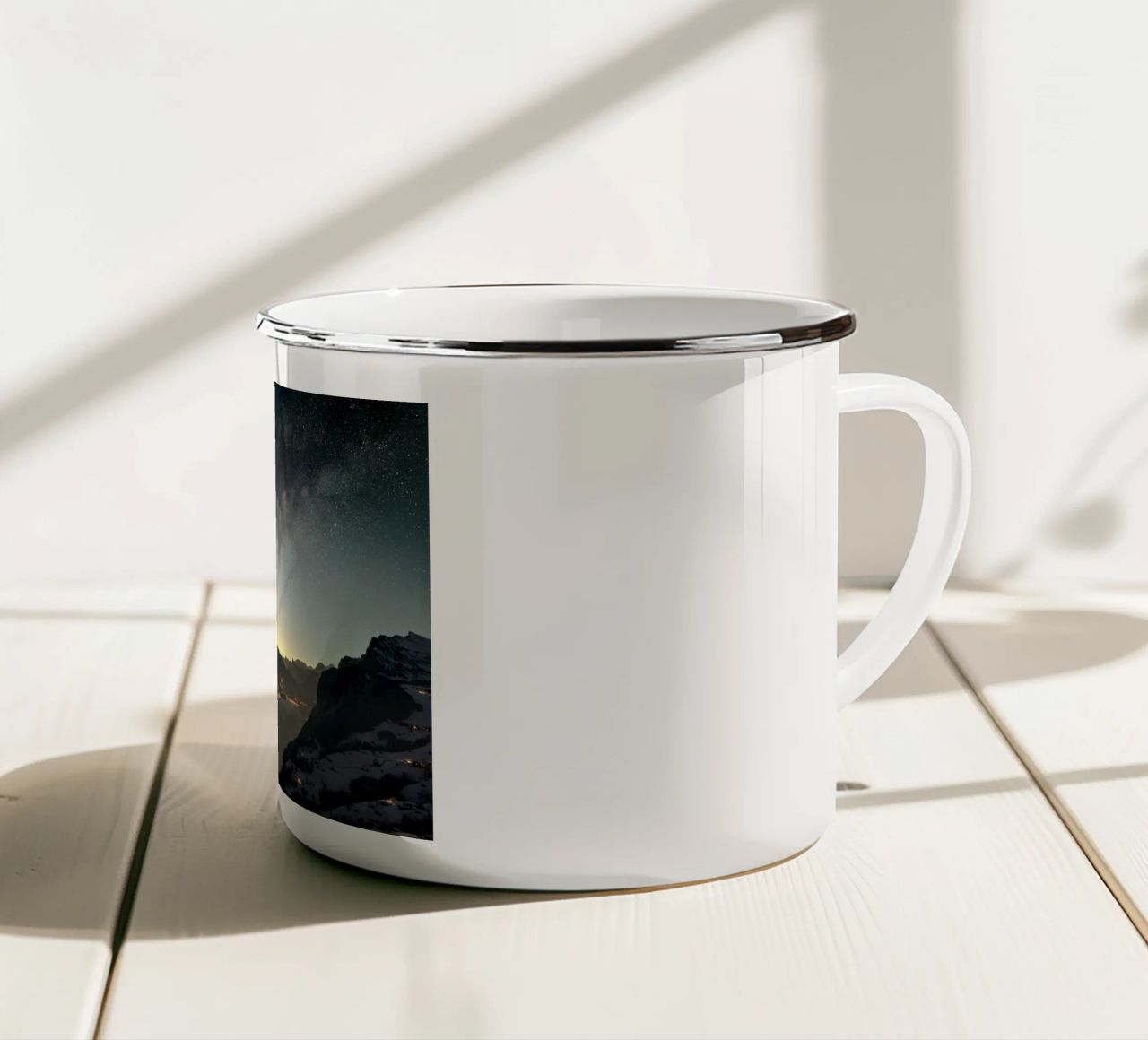 vista serenity tazza in smalto da space words