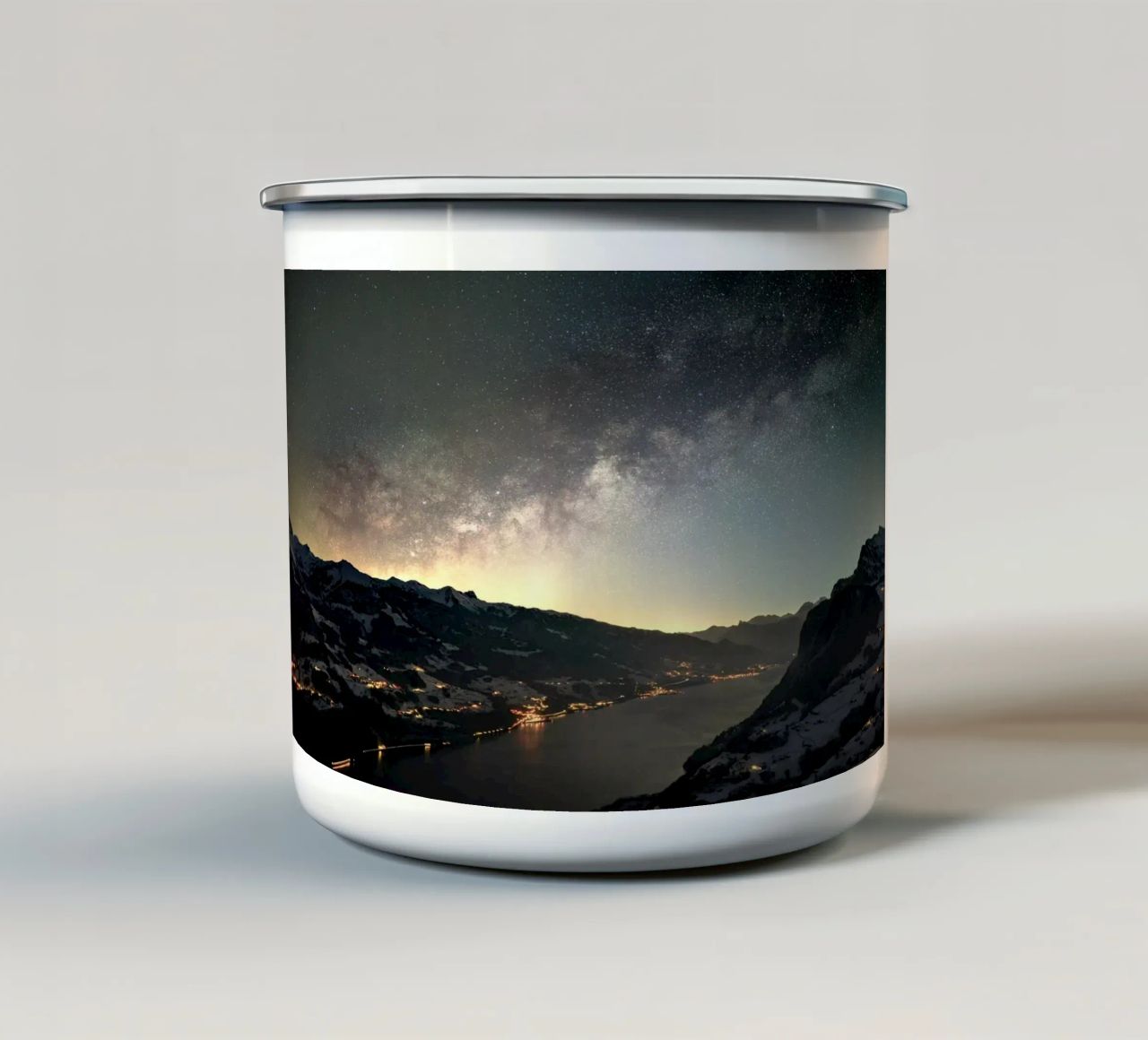 vista serenity tazza in smalto da space words
