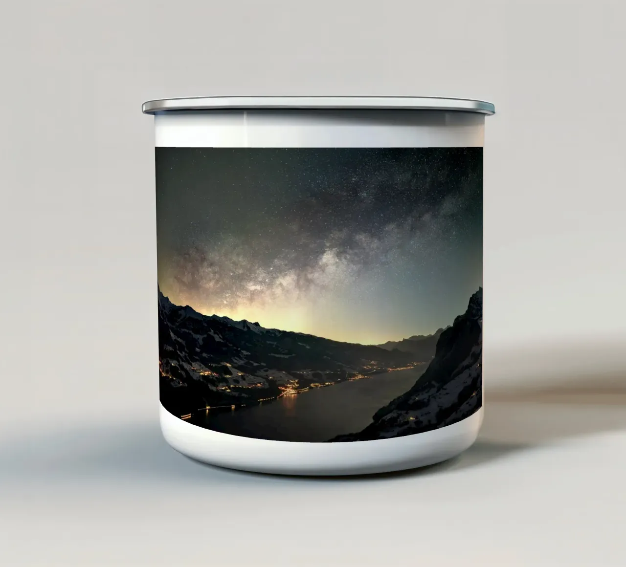 vista serenity tazza in smalto da space words
