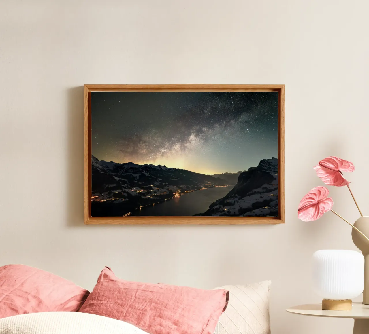 serenity view canvas by space words