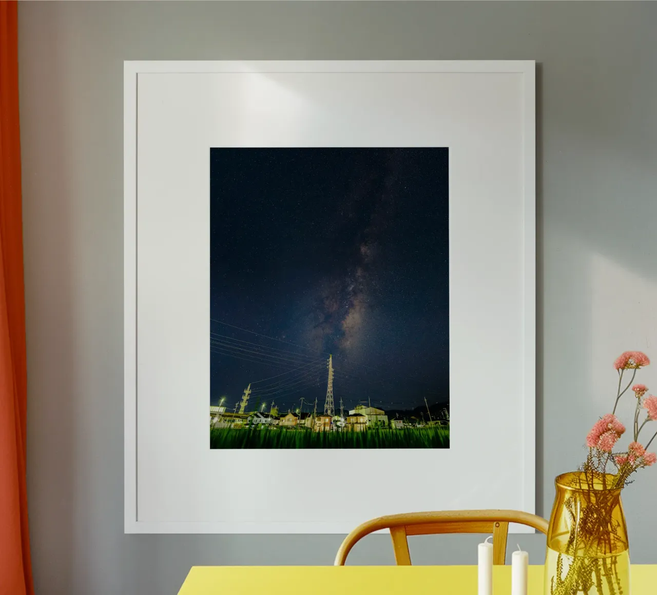 costellazioni edifici poster con telaio in plastica da space words