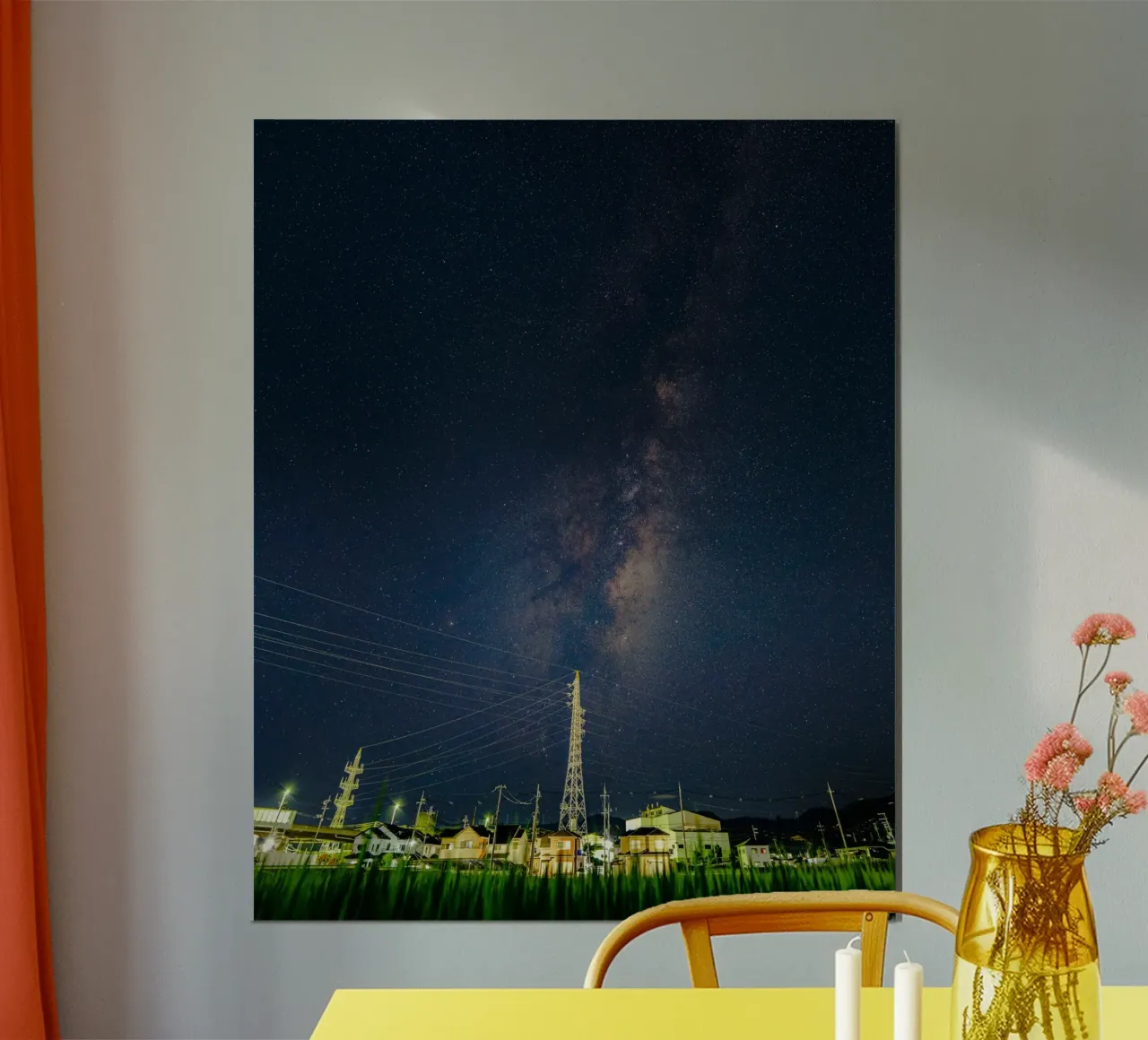 costellazioni edifici poster con telaio in plastica da space words