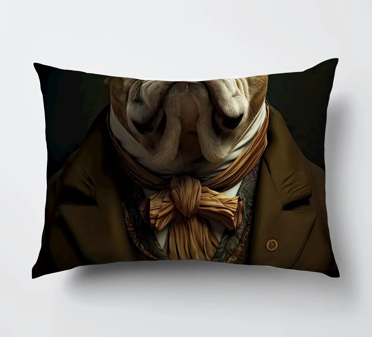 Bulldog in abiti d'epoca cuscino da Imagine