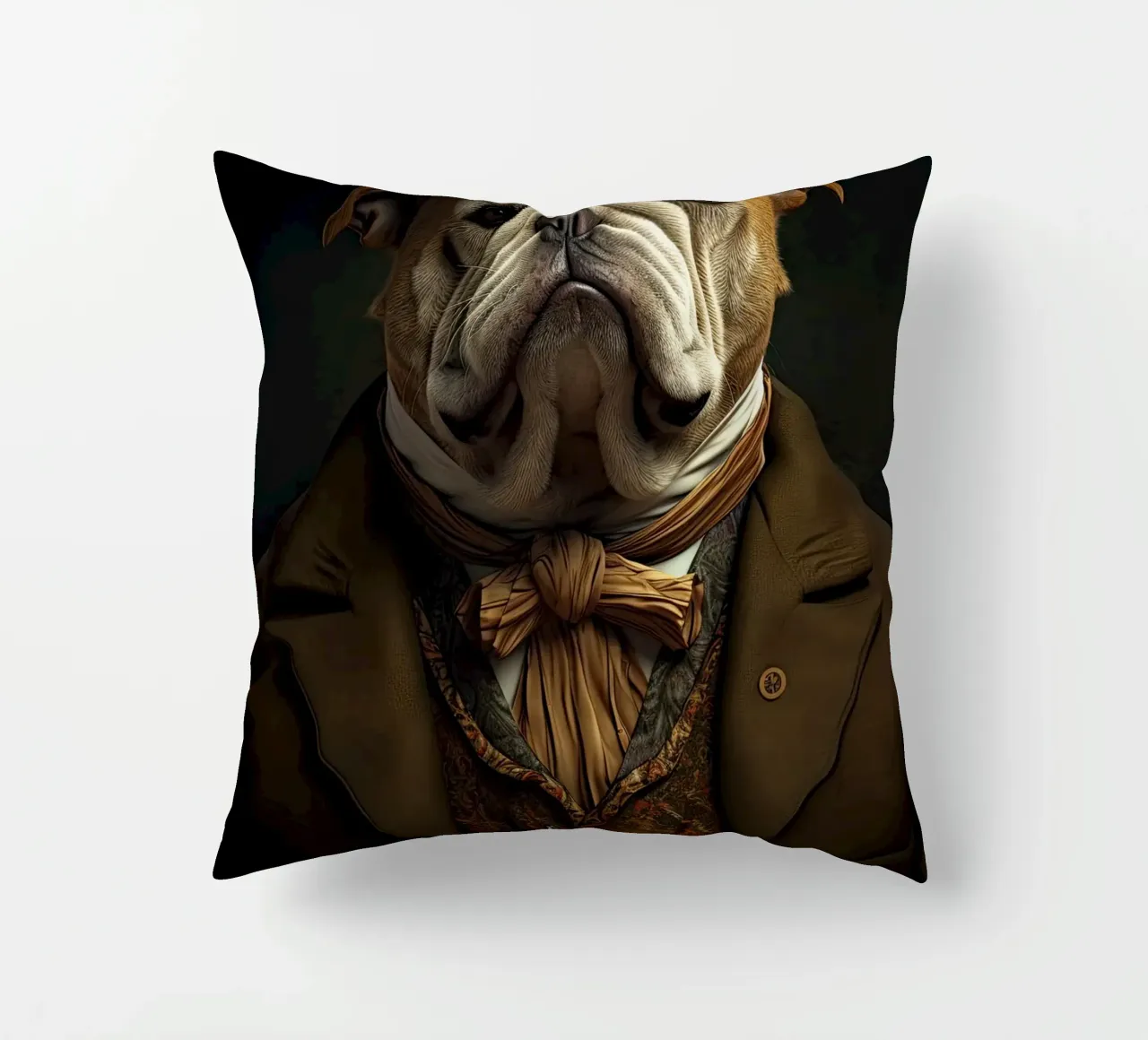 Bulldog in abiti d'epoca cuscino da Imagine