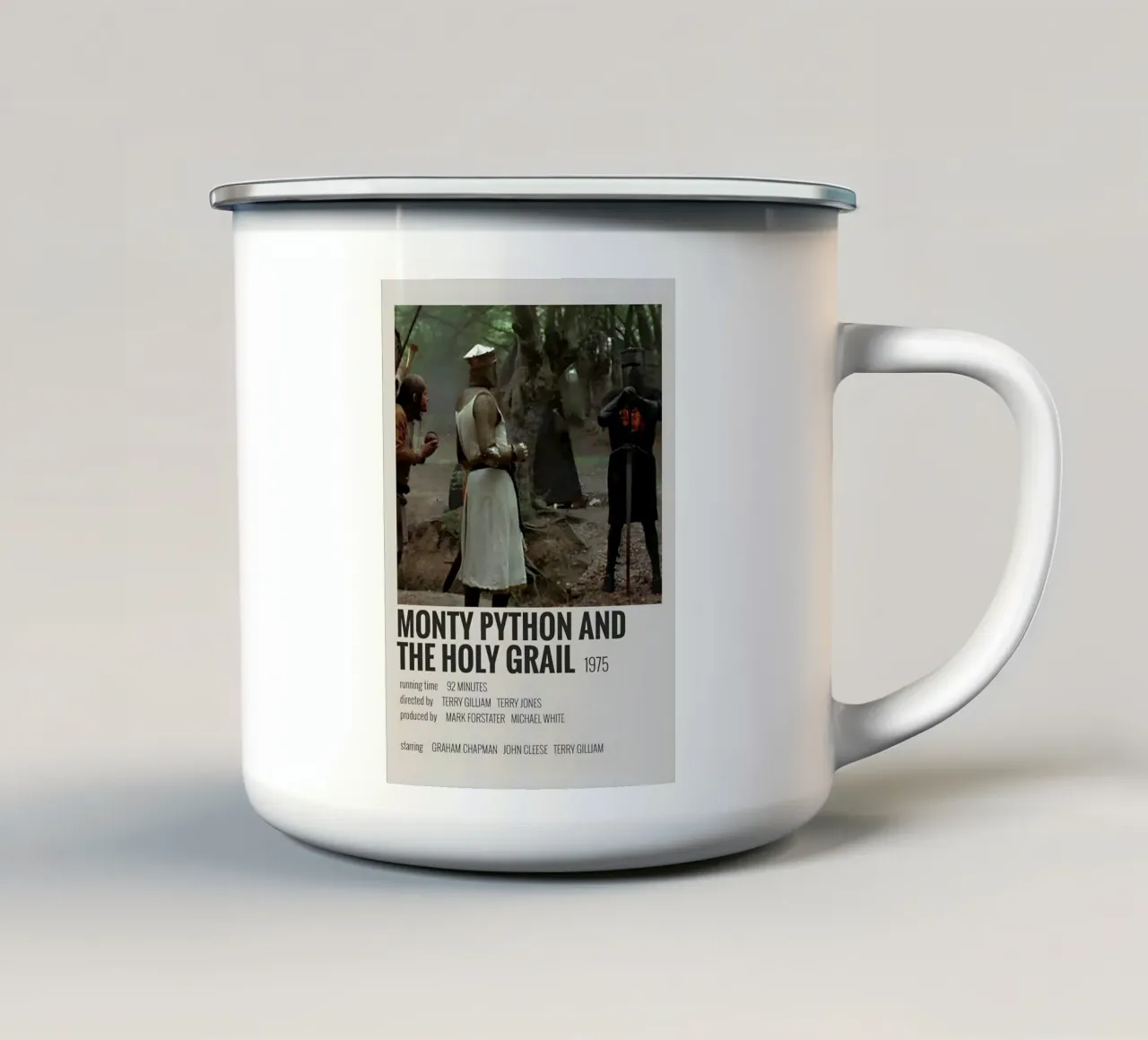 MONTY PYTHON AND THE HOLY GRAIL 1975 tazza in smalto da MVFminimalist