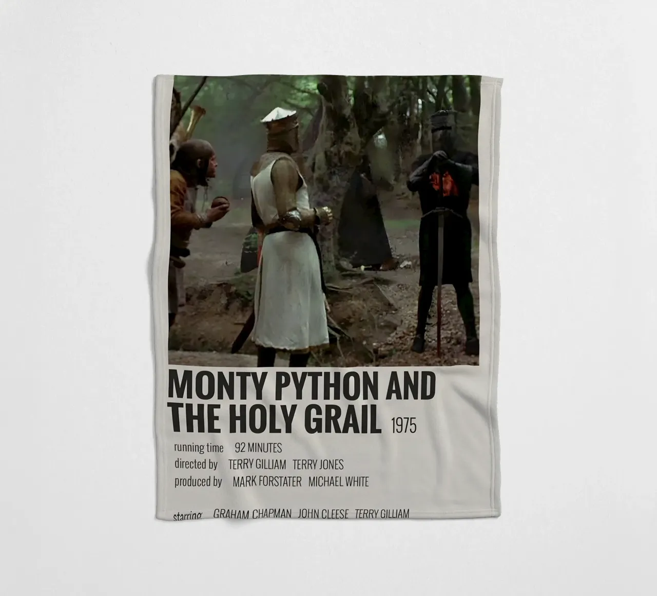MONTY PYTHON AND THE HOLY GRAIL 1975 coperta in pile da MVFminimalist