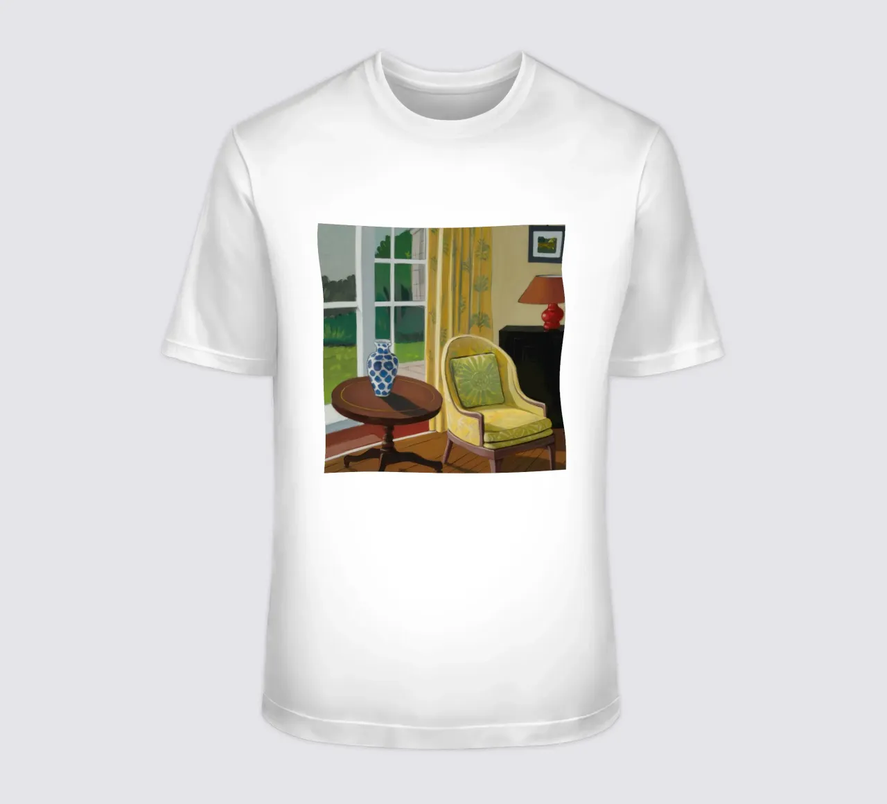 Conversazione in poltrona verde t-shirt da Tiga Bersama