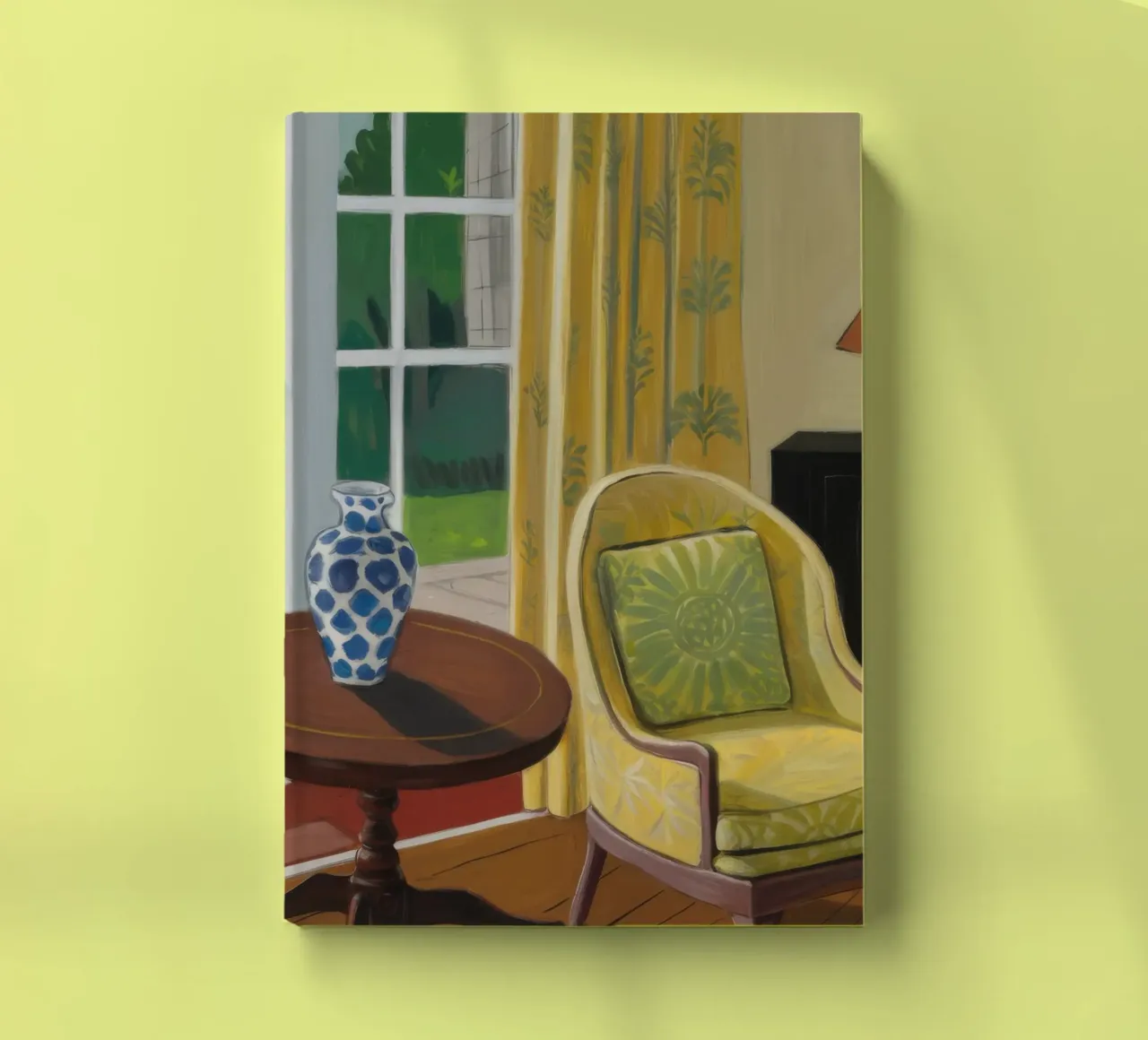 Fauteuil de conversation vert carnet de notes de Tiga Bersama