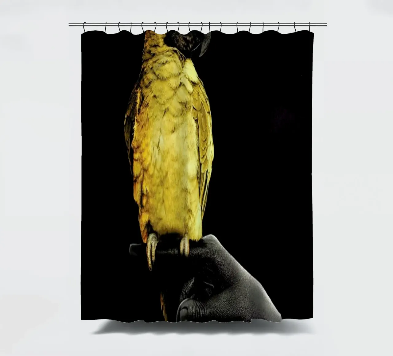 Golden Parrot shower curtain by Wouter Rikken
