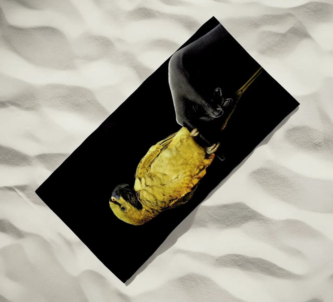 Golden Parrot beach towel by Wouter Rikken
