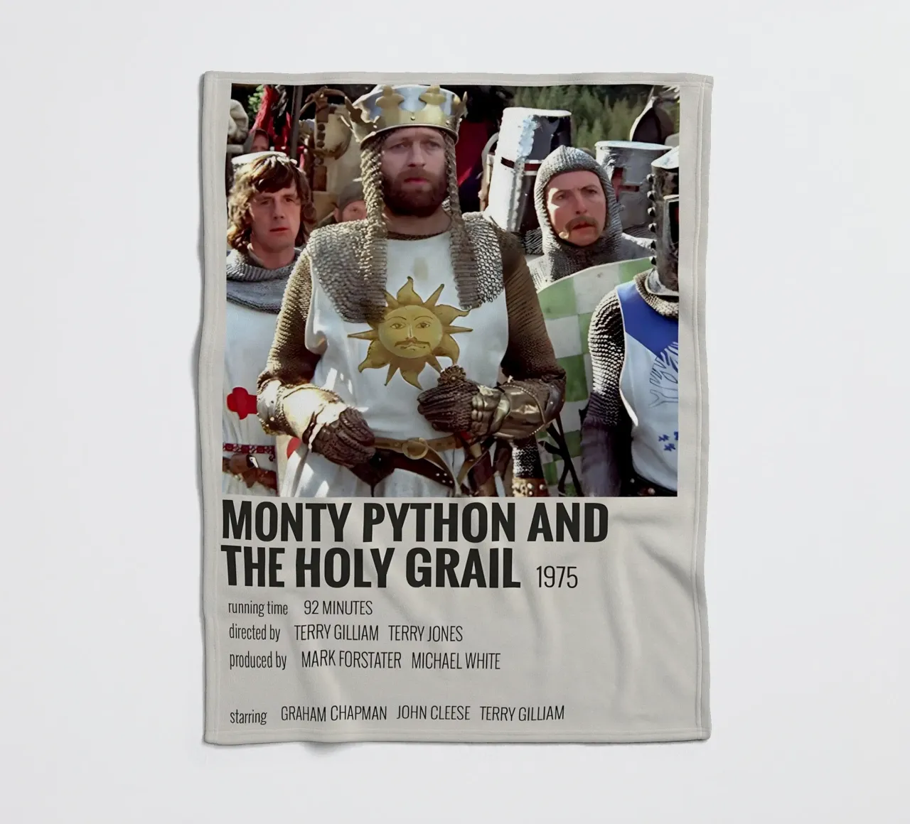 MONTY PYTHON AND THE HOLY GRAIL 1975 coperta in pile da MVFminimalist