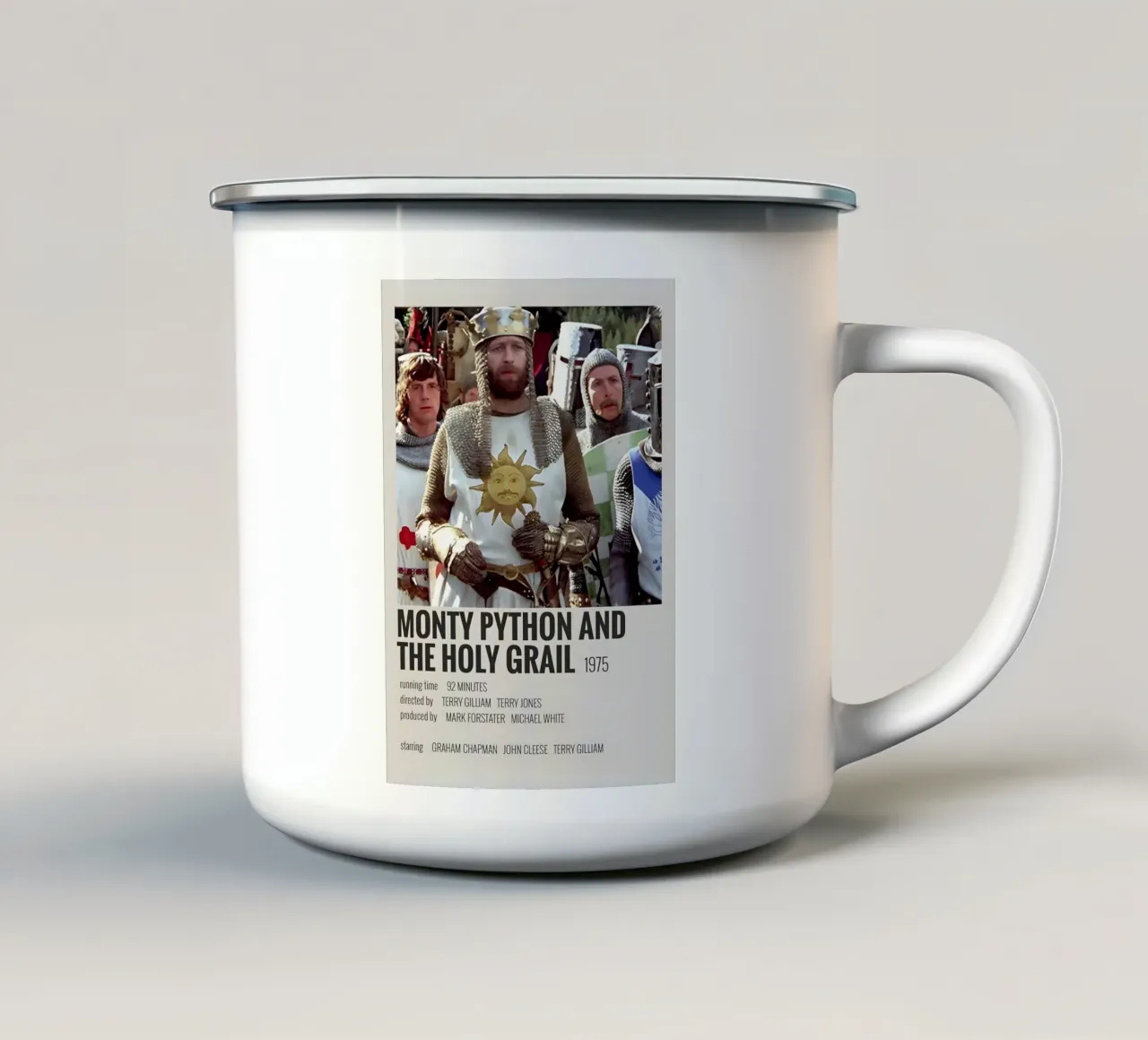 MONTY PYTHON AND THE HOLY GRAIL 1975 tazza in smalto da MVFminimalist