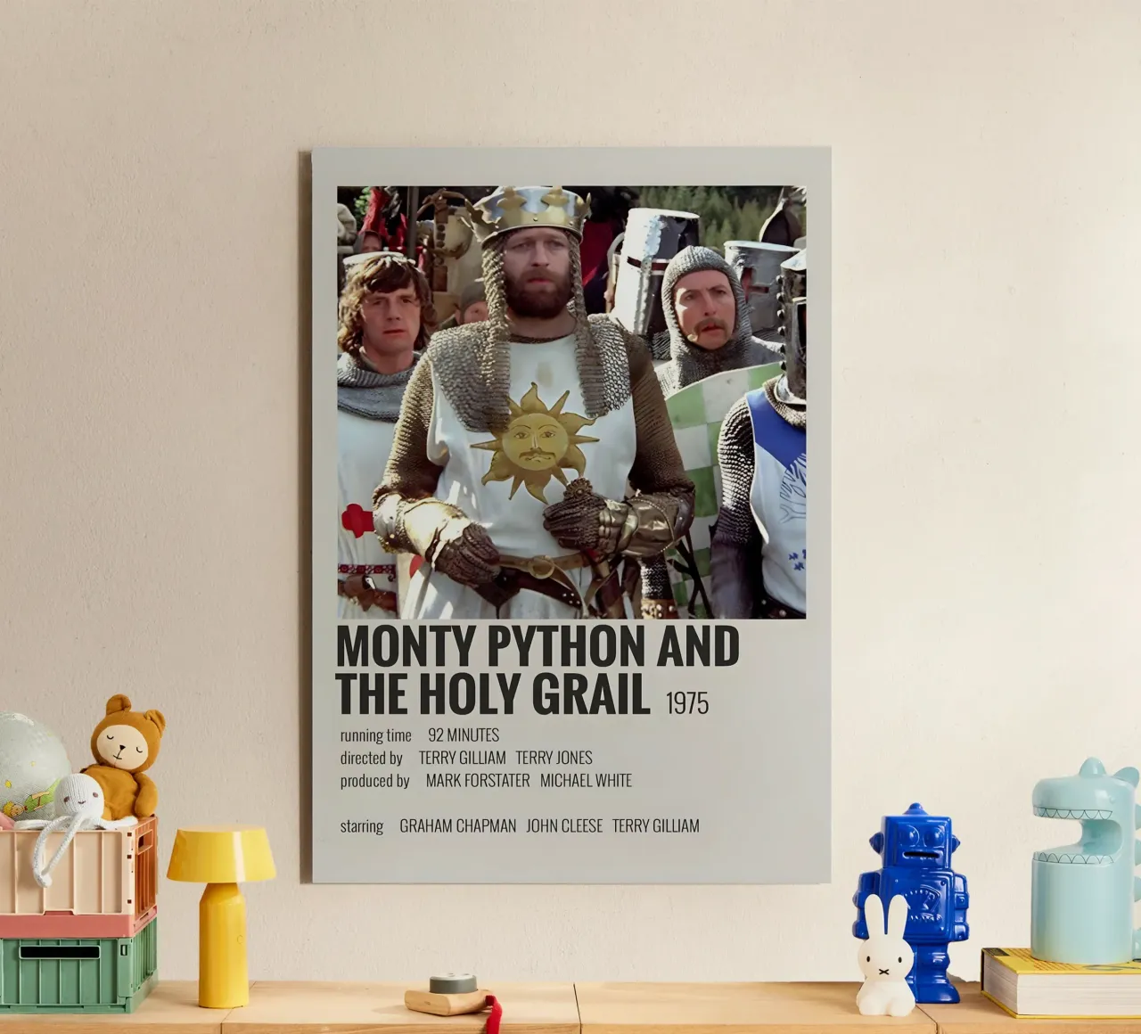 MONTY PYTHON AND THE HOLY GRAIL 1975 alluminio dibond da MVFminimalist