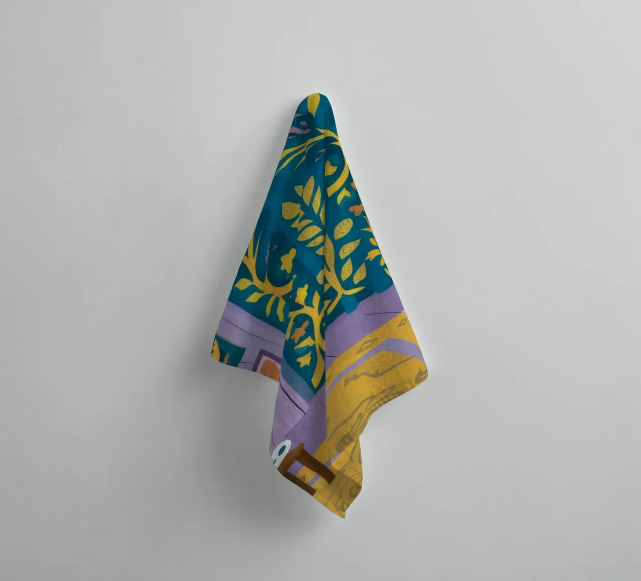 Artiste dans l'atelier jaune serviette de bain de Tiga Bersama
