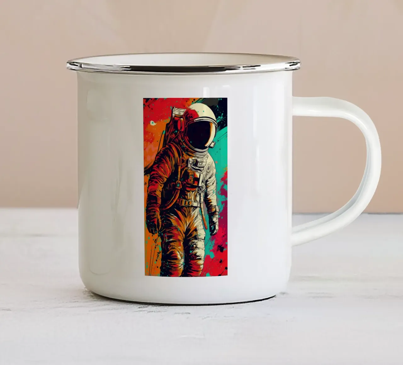 Astronauta tazza in smalto da Imagine