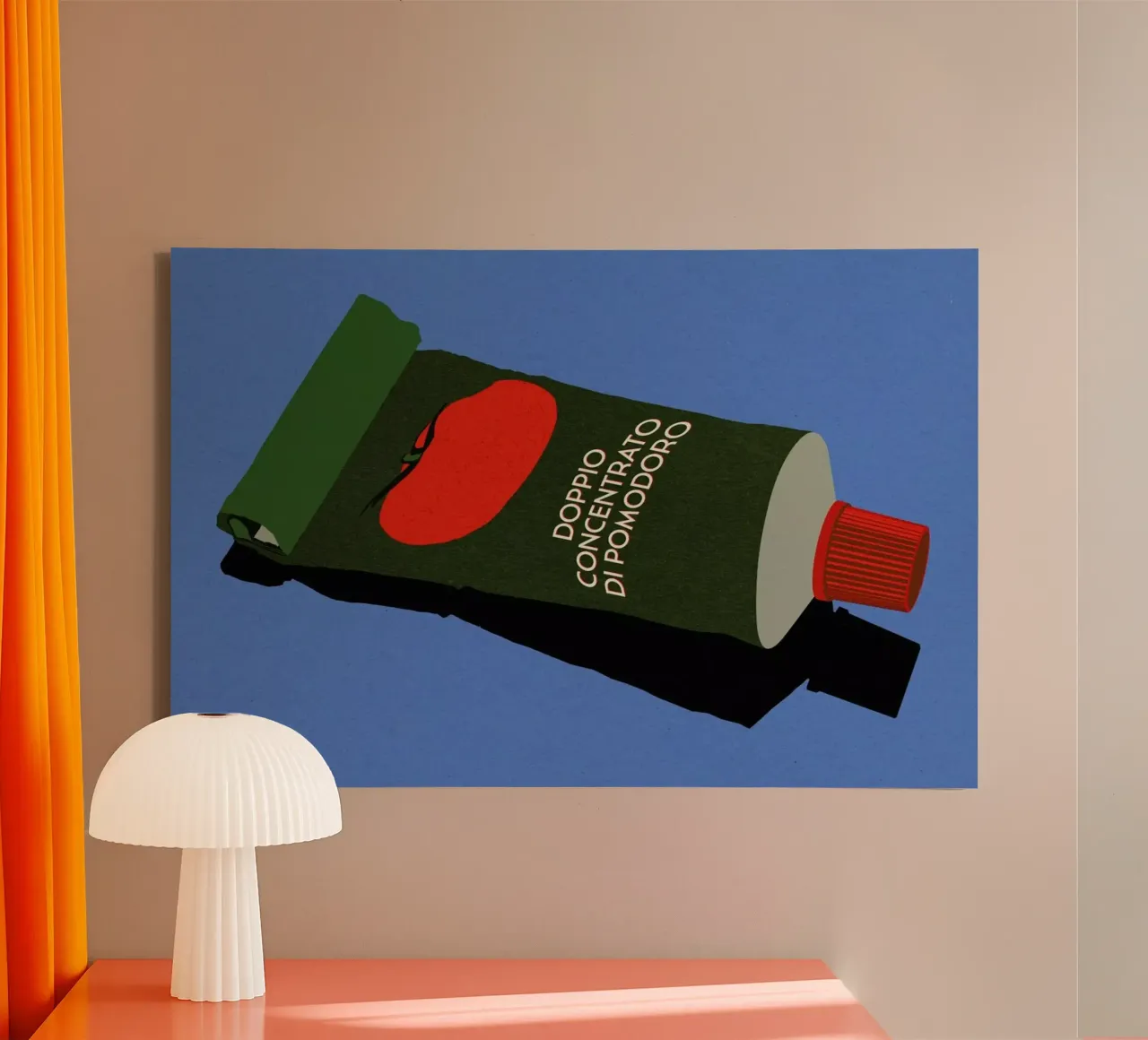 Tomatenmark Tube canvas met Baklijst van Rosi Feist