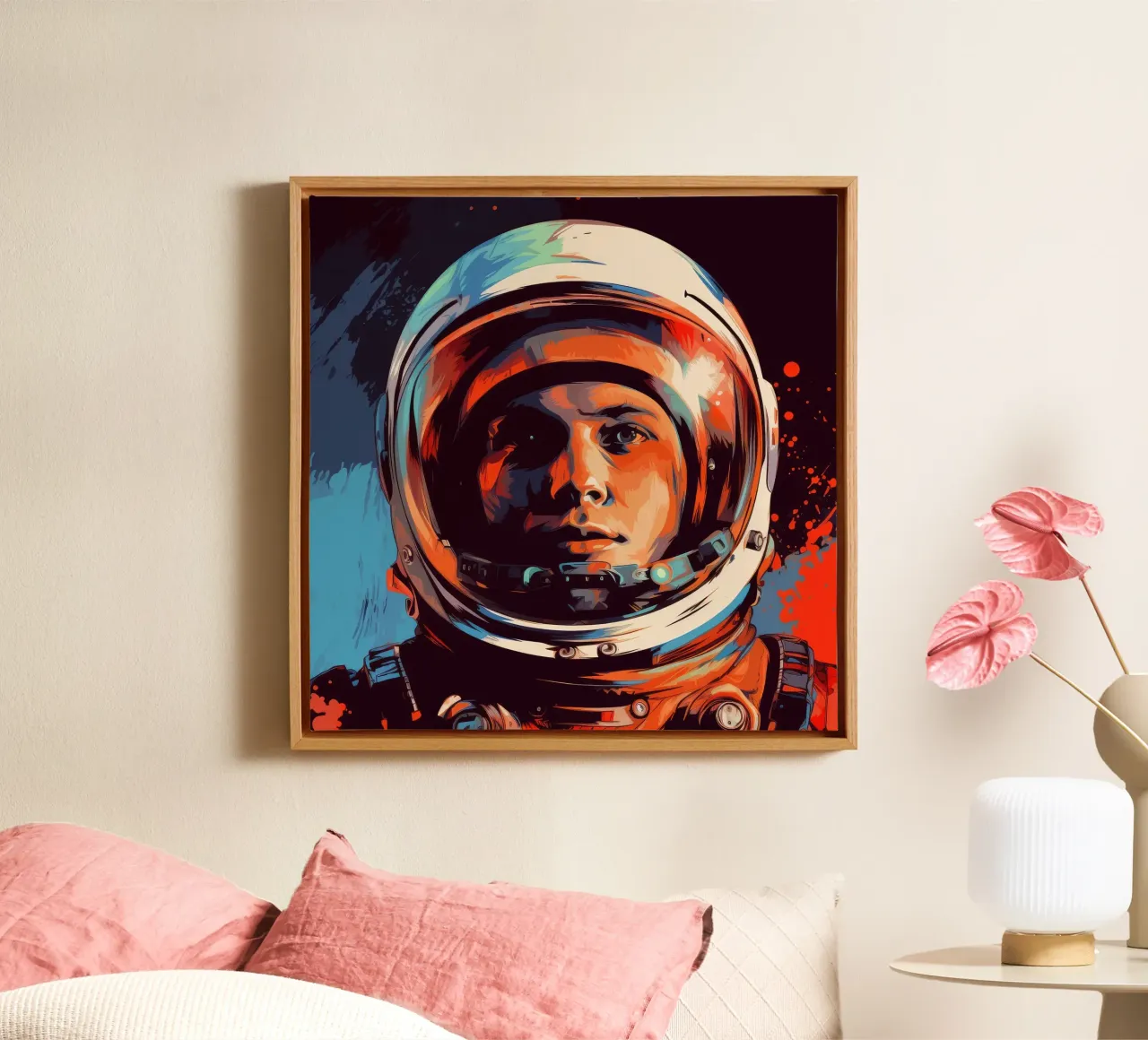 Astronauta tela con Cornice a cassetta da Imagine