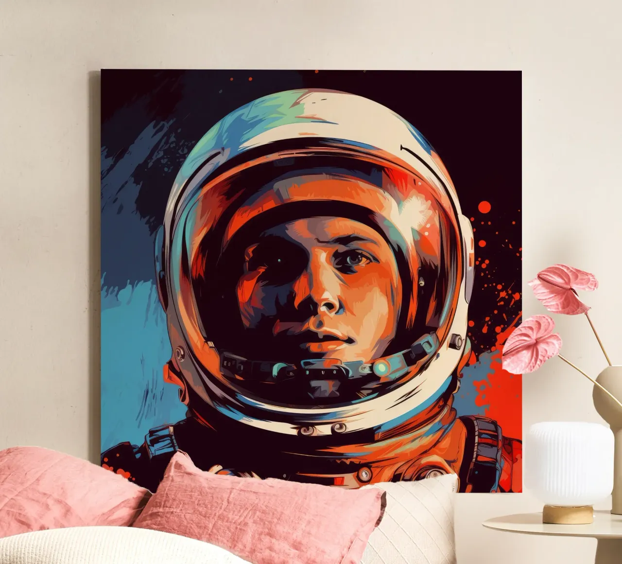 Astronauta tela con Cornice a cassetta da Imagine
