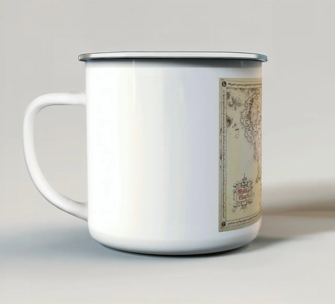 Poster di LOTR Mappa della Terra di Mezzo tazza in smalto da Lyndamaps