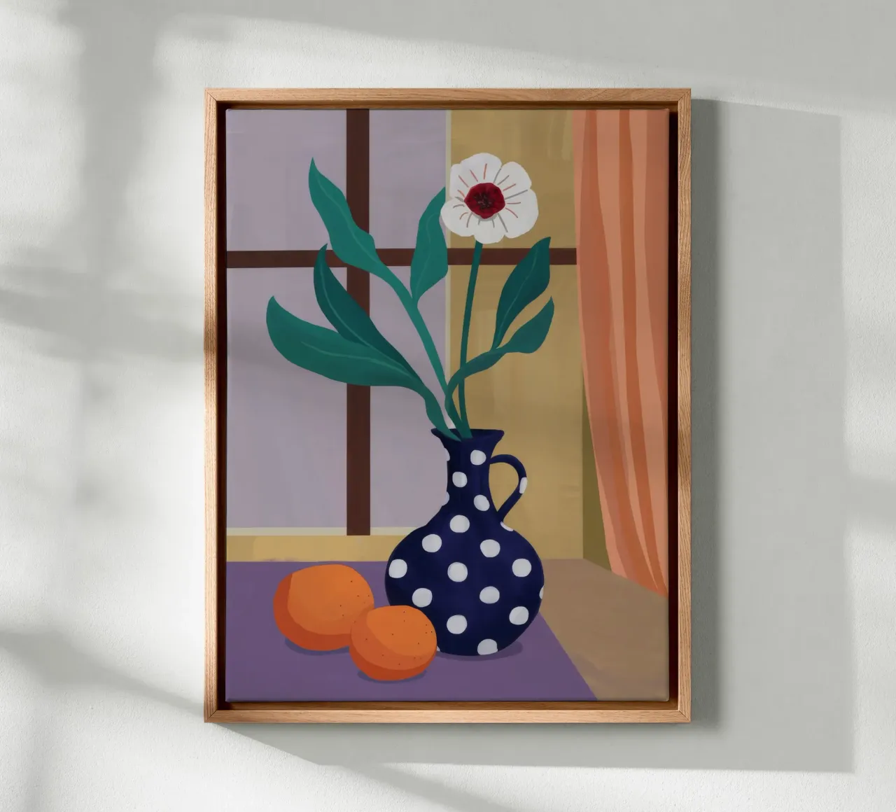 Orchidea a pois Immobile tela con Cornice a cassetta da Fable Tempa