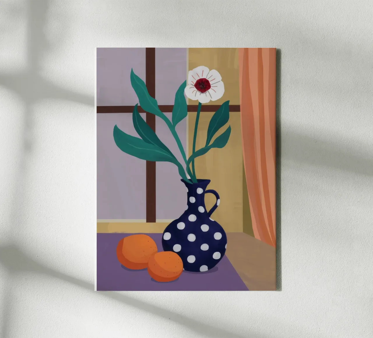 Orchidea a pois Immobile tela con Cornice a cassetta da Fable Tempa