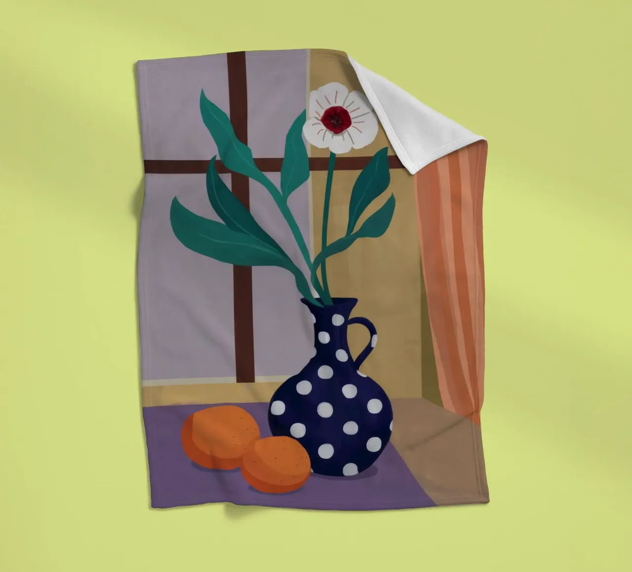 Orchidea a pois Immobile coperta in pile da Fable Tempa