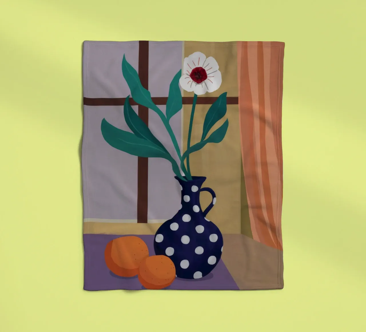 Orchidea a pois Immobile coperta in pile da Fable Tempa
