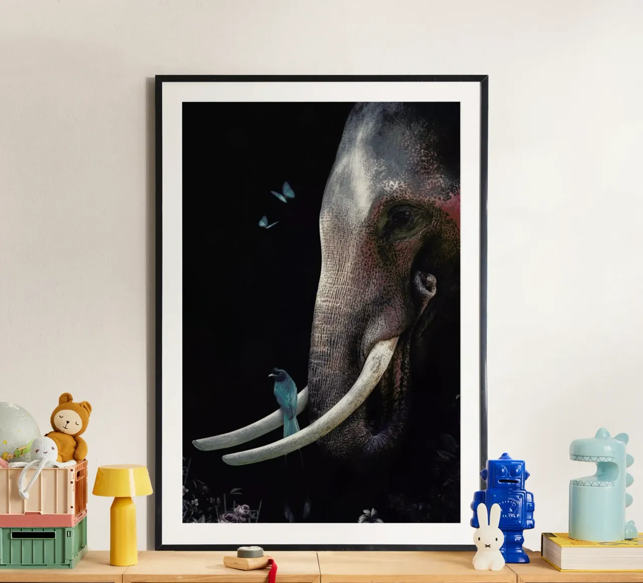 Elephant 3 poster con telaio in alluminio da Wouter Rikken