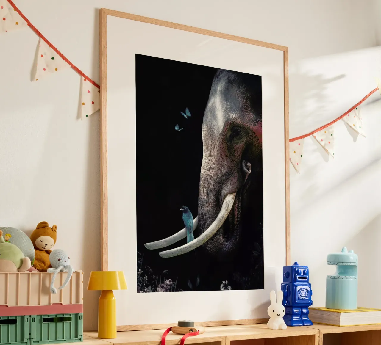 Elephant 3 poster con telaio in alluminio da Wouter Rikken