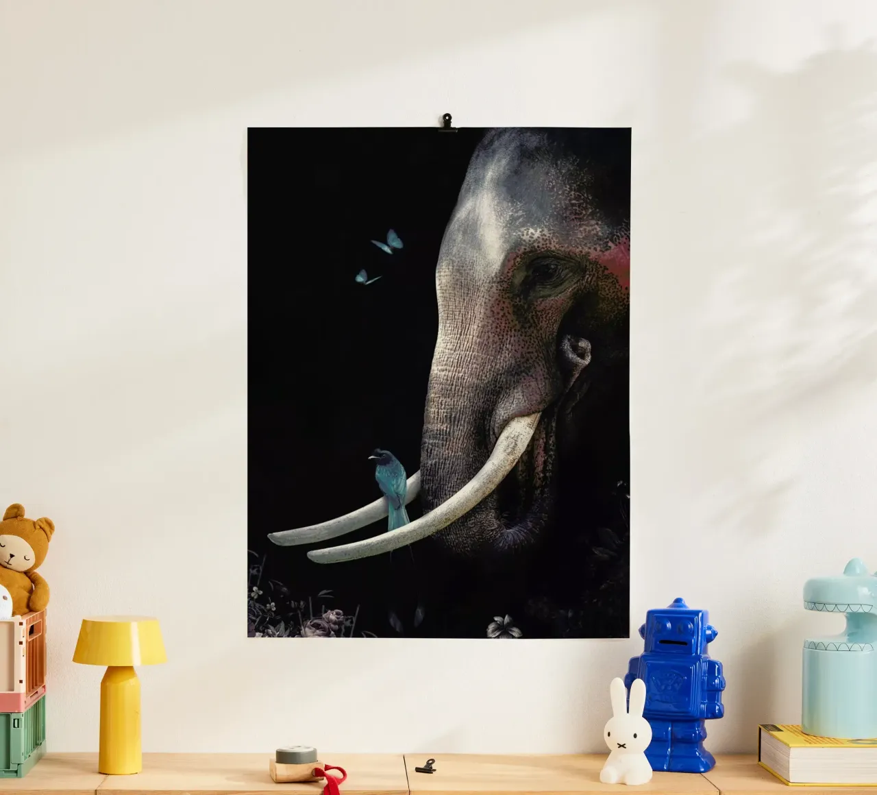 Elephant 3 poster con telaio in alluminio da Wouter Rikken