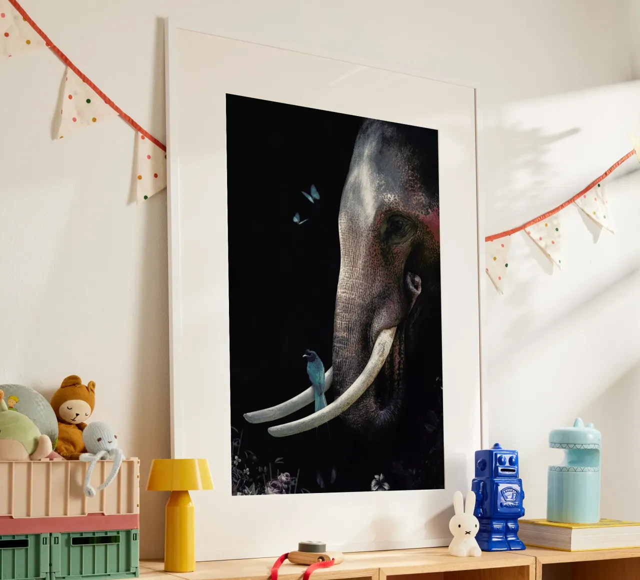 Elephant 3 poster con telaio in alluminio da Wouter Rikken