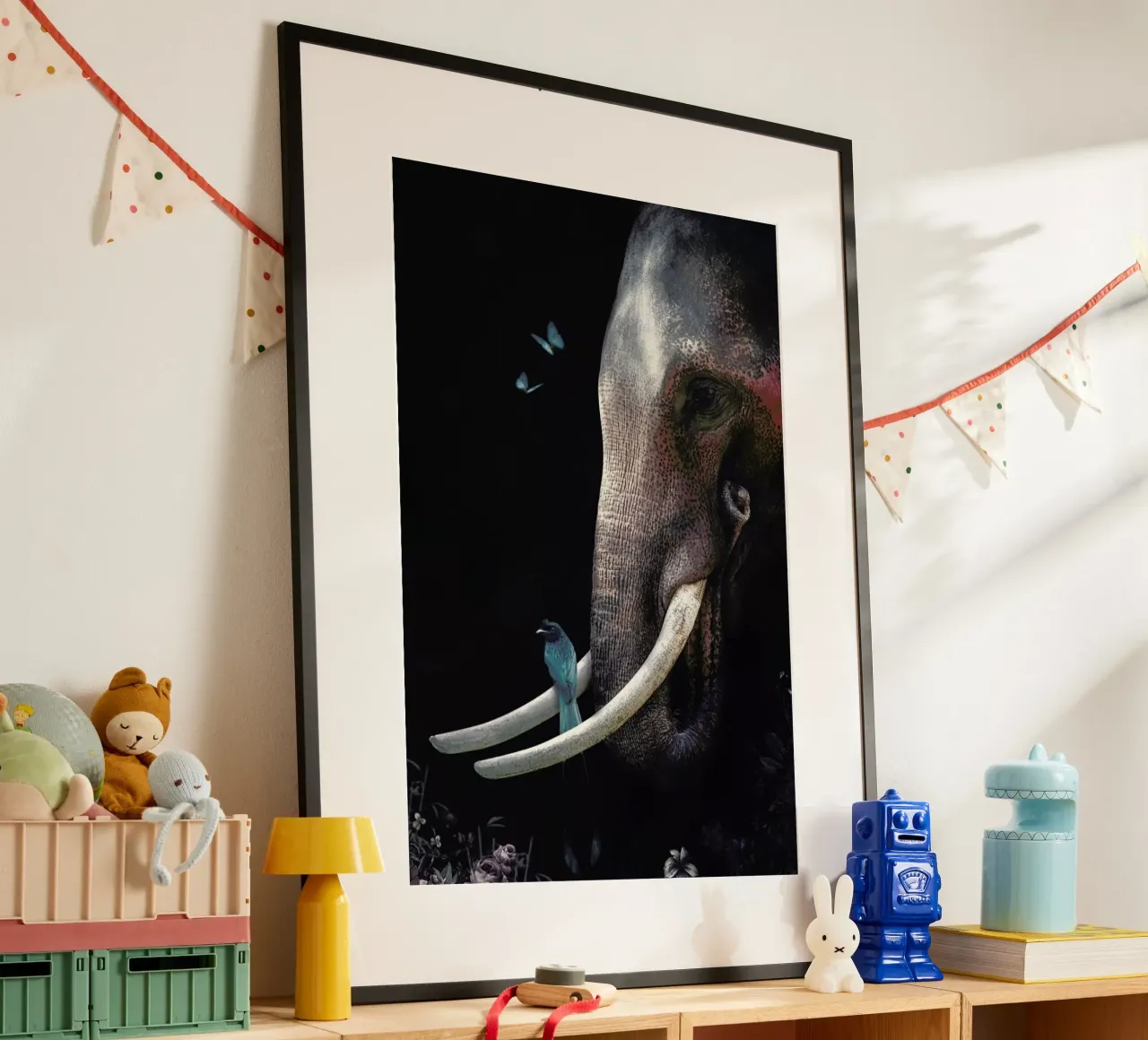 Elephant 3 poster con telaio in alluminio da Wouter Rikken