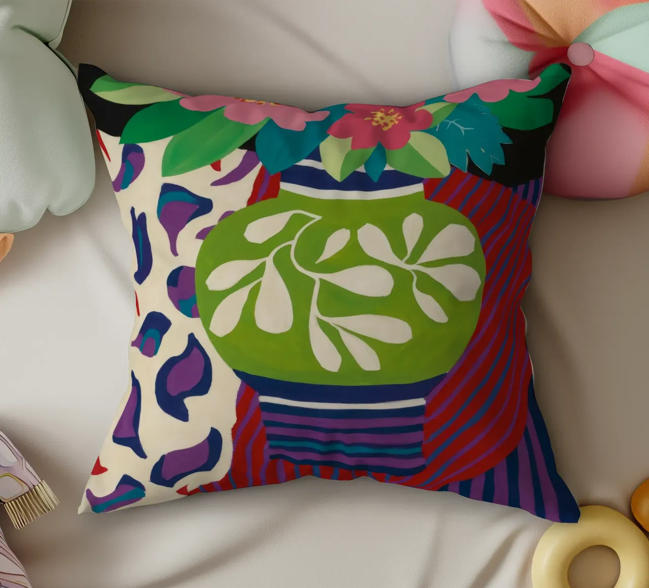 Sogno Chevron verde lime cuscino da Fable Tempa
