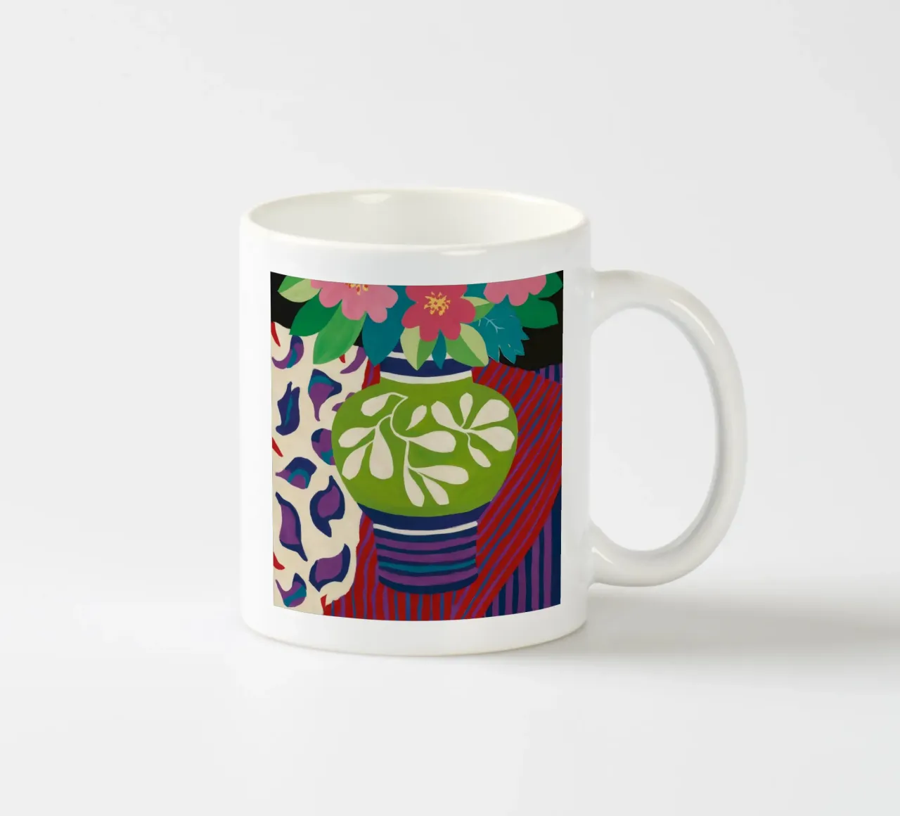 Sogno Chevron verde lime tazza in ceramica da Fable Tempa