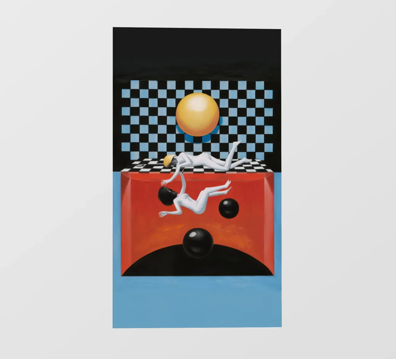 Checkered Sun Abstraction pvc cover by Pan Denim