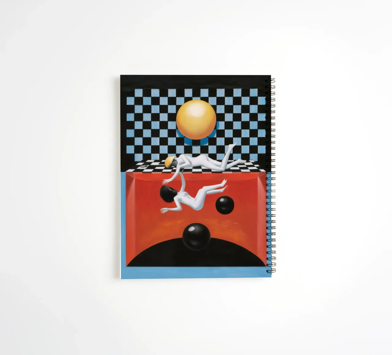 Checkered Sun Abstraction spiral notebook by Pan Denim