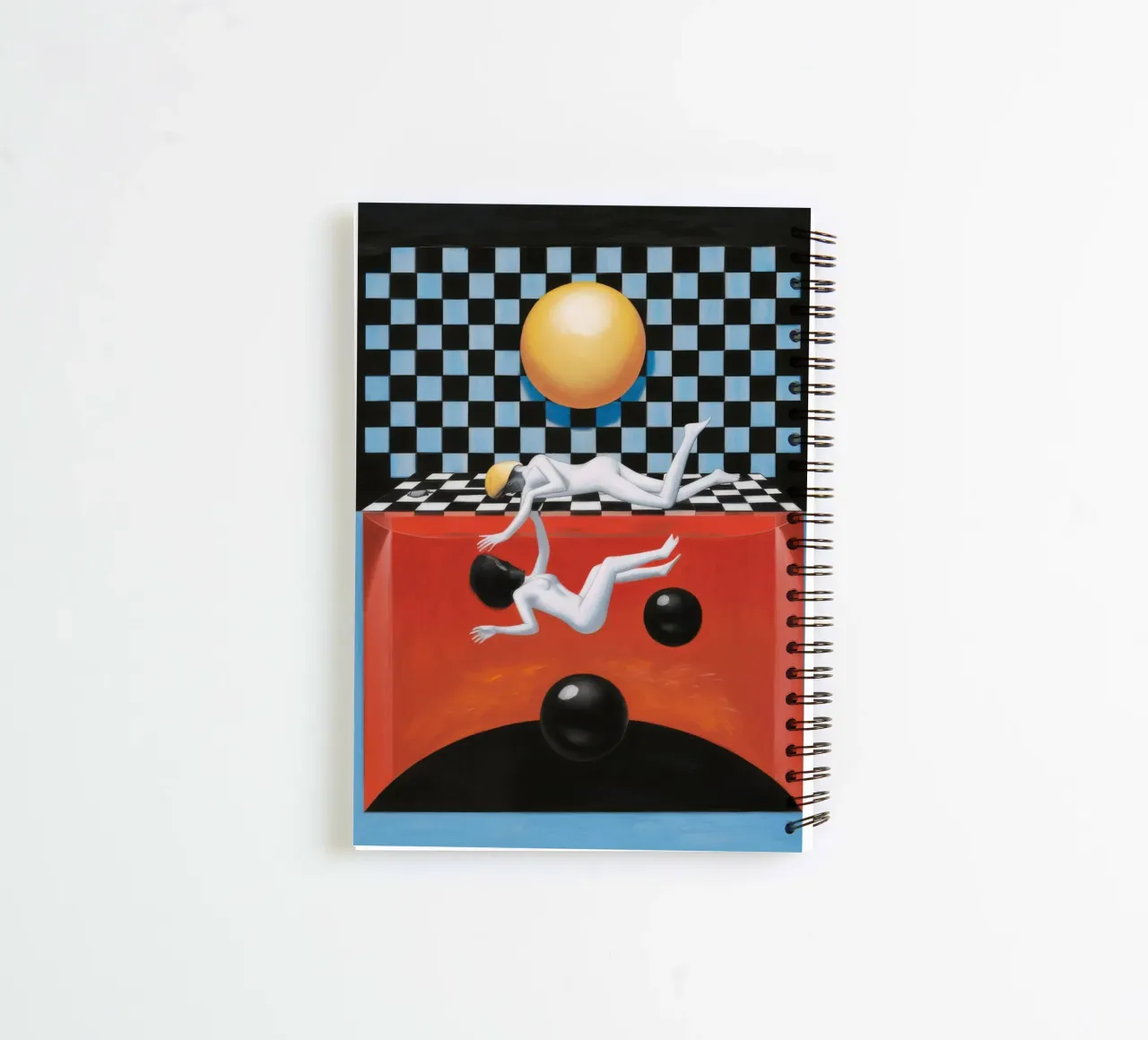 Checkered Sun Abstraction spiral notebook by Pan Denim